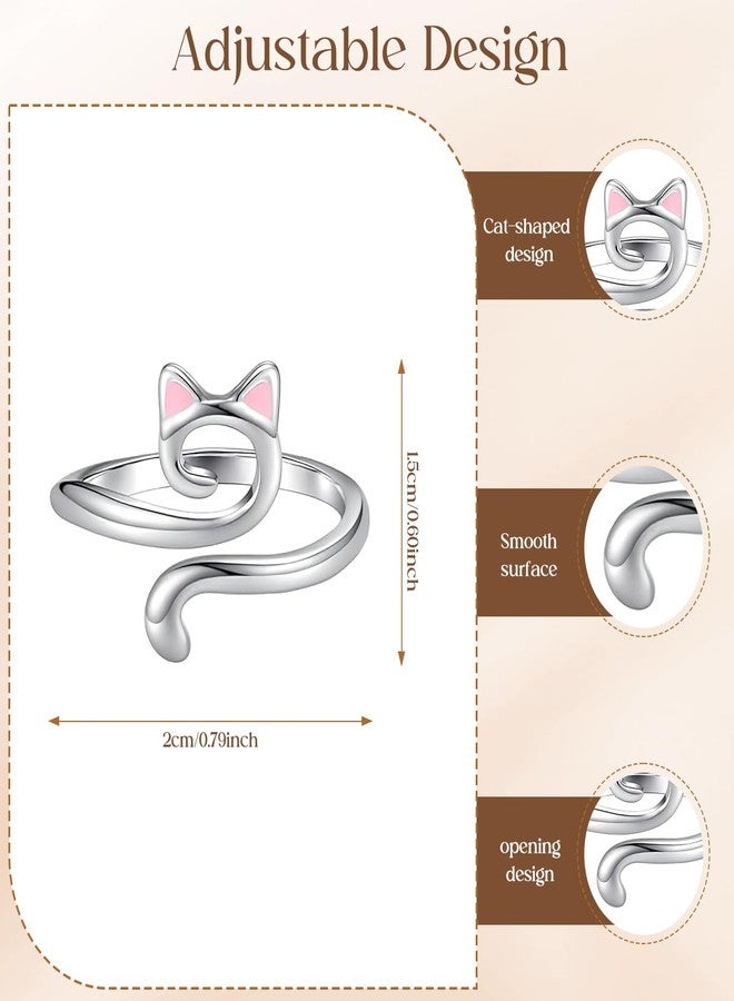 TecoKart Women's® 5Pcs Crochet Ring For Finger | Adjustable Crochet Tension Ring | 5 Styles Cat Yarn Guide Crochet Tool For Crocheting and Knitting | Durable Yarn Control Crochet Accessory - Image 2